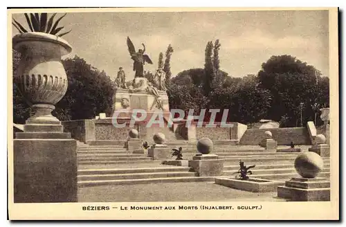 Cartes postales Beziers le Monument aux Morts Injalbert Sculpt