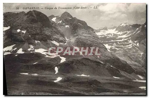 Cartes postales Gavarnie Cirque de Troumouze cote droit