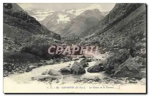 Ansichtskarte AK Gavarnie H Pyr le Chaos et le Torrent