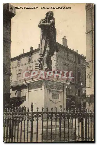 Cartes postales Montpellier Statue Edouard Adam