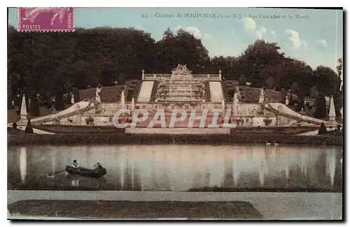 Cartes postales Chateau de Pomponne S et M les Cascades et le Miroir