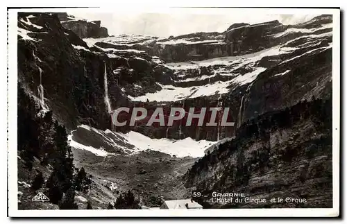 Cartes postales Gavarnie L'hotel du cirque et le cirque