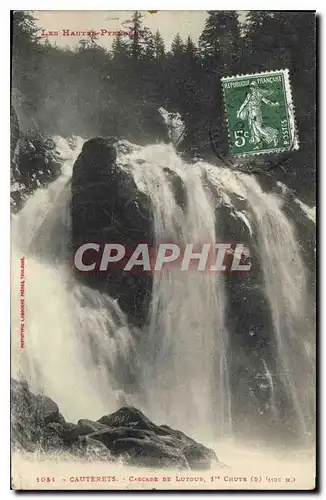 Cartes postales Les Hautes Pyrenees Cauterets Cascade du Lutoup 1er Crute