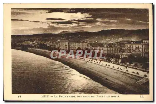 Cartes postales Nice la Promenade des Anglais Effet de Nuit