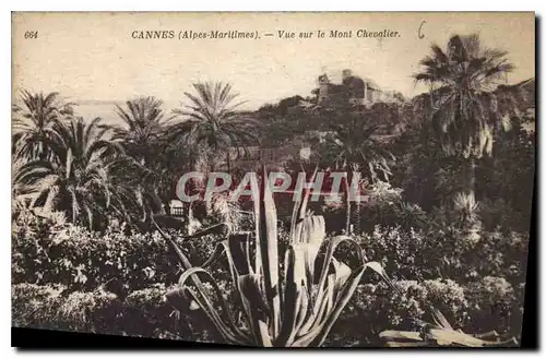 Cartes postales Cannes Alpes Maritimes vue sur le Mont Chevalier