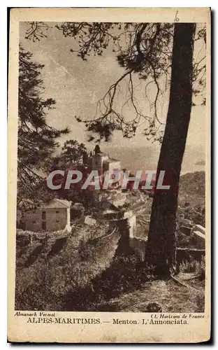 Cartes postales Alpes maritimes Menton l'Annonciata