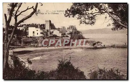 Cartes postales La Napoule Plage et le Chateau