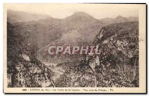 Cartes postales Levens A M La Vallee de la Vesubie vue prise du Plateau