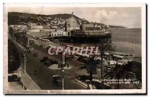 Cartes postales Nice La Promenade des Anglais et le Palais de la Jetee