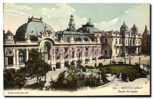 Cartes postales Monte Carlo Facade du Casino