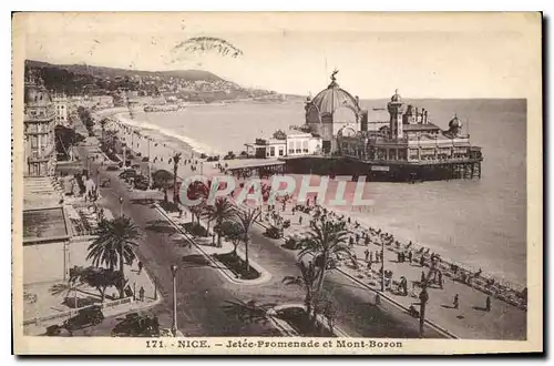 Cartes postales Nice Jetee Promenade et Mont Boron