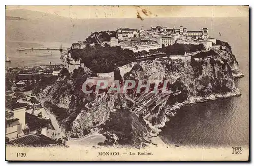 Cartes postales Monaco le Rocher