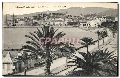 Cartes postales Cannes A M Vu de l'Hotel de la Plage