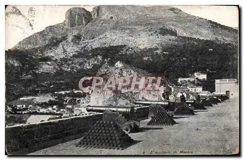 Cartes postales L'Artillerie de Monaco