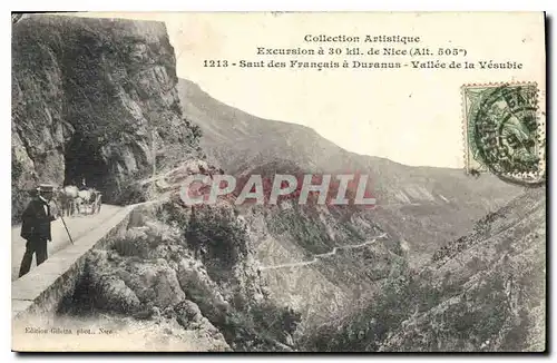 Cartes postales Collection Artistique Excursion a 30 kil de Nice Saut des Francais a Duranus Vallee de la Vesubi