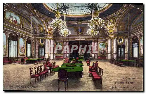 Ansichtskarte AK Monte Carlo Le Casino la Salle Schmit