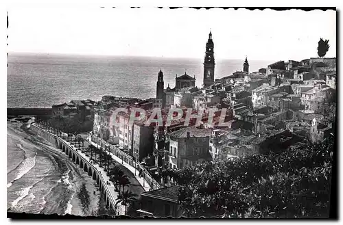 Ansichtskarte AK Menton A M Vue generale du Vieux Menton