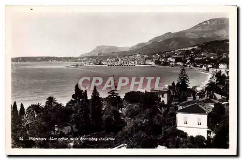 Cartes postales Menton Vue prise de la Frontiere Italienne