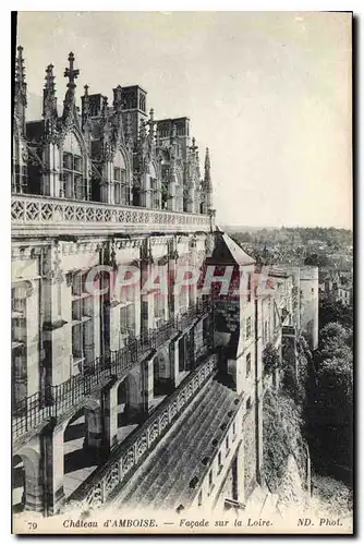 Cartes postales Chateau d'Amboise Facade sur la Loire