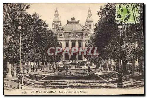 Cartes postales Monte Carlo Les Jardins et le Casino