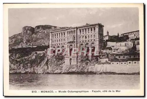 Ansichtskarte AK Monaco Musee Oceanographique facade cote de la Mer