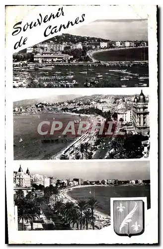 Ansichtskarte AK Cannes A M le Port le Casino et la Croisette vue generale la Croisette et le Suquet le Boulevard