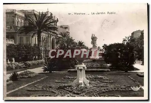 Cartes postales Menton Le Jardin Public