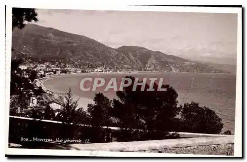 Cartes postales Menton Vue generale