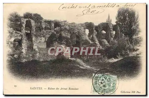 Cartes postales Saintes Ruines des Arenes Romaines
