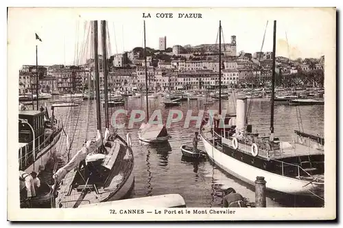 Cartes postales La Cote d'Azur Le Port et le Mont Chevalier Bateaux