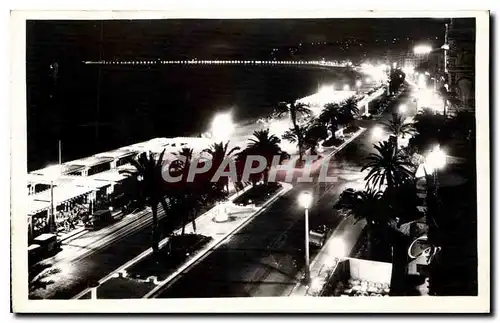 Cartes postales Nice La Promenade des Anglais la nuit