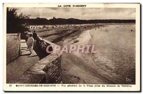 Cartes postales Saint Georges de Didonne vue generale de la Plage prise du Chemin de Valliere