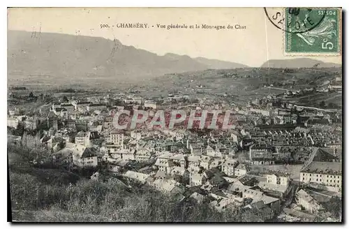 Ansichtskarte AK Chambery Vue generale et la Montagne du Chat