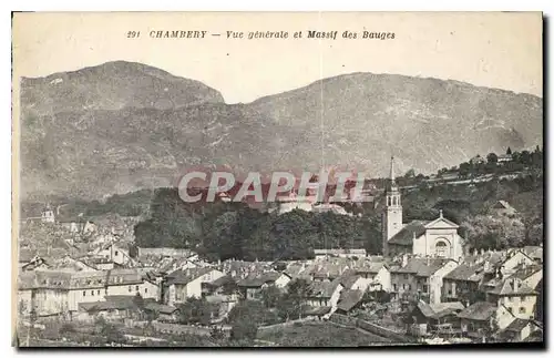 Cartes postales Chambery Vue generale et Massif des Bauges