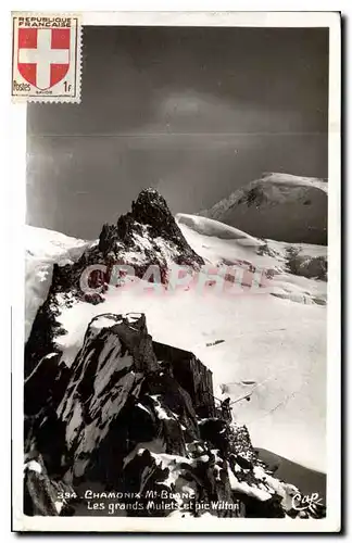 Ansichtskarte AK Chamonix Mt Blanc Les grands Mulets et pic Wiltori