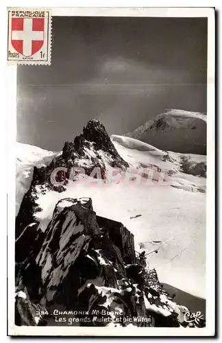 Cartes postales Chamonix Mt Blanc Les grands Mulets et pic Wiltori