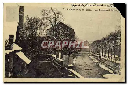 Cartes postales Lisieux sous la Neige Le Boulevard Pasteux