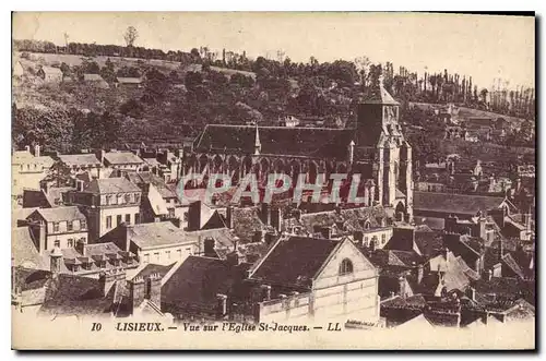 Cartes postales Lisieux Vue sur l'Eglise St Jacques