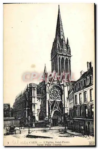 Cartes postales Caen L'Eglise Saint Pierre