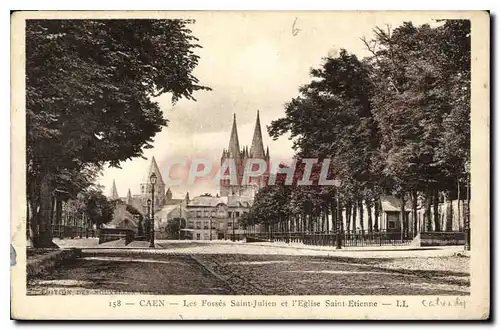 Cartes postales Caen Les Fosses Saint Julien et l'Eglise Saint Etienne