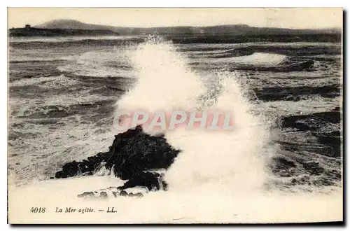 Cartes postales La Mer agitee