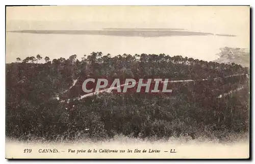 Cartes postales Cannes Vue prise de la Colifornie sur les Iles des Lerins