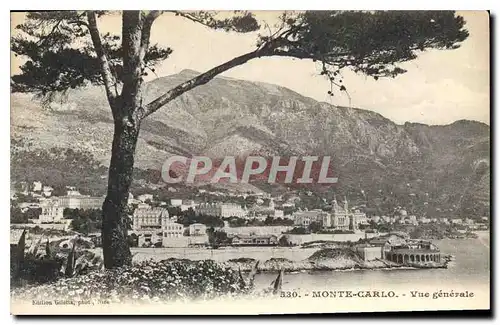 Cartes postales Monte Carlo Vue generale