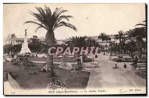 Cartes postales Nice Alpes Maritimes Le Jardin Public