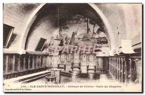 Cartes postales Ile Saint Honorat Abbaye de Lerins Salle du Chapitre