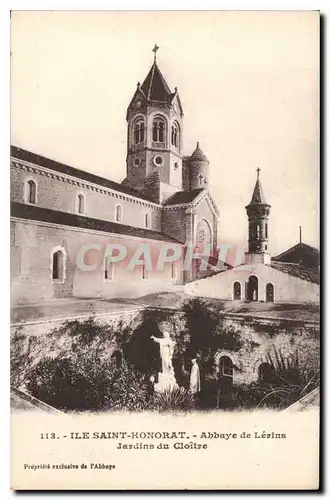 Ansichtskarte AK Ile Saint Honorat Abbaye de Lerins Jardins du Cloitre