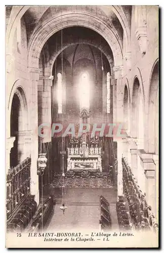 Cartes postales Ile Saint Honorat L'Abbaye de Lerins Interieur de la Chapelle