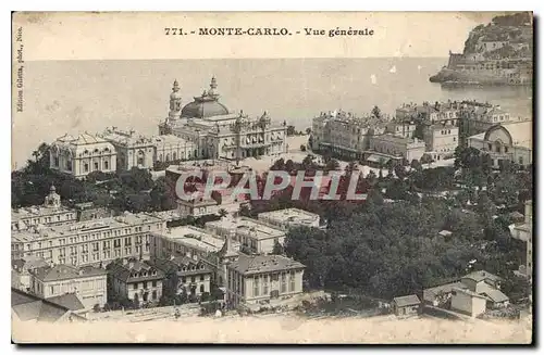 Cartes postales Monte Carlo vue generale