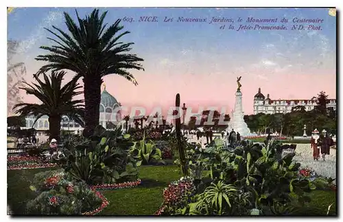 Ansichtskarte AK Nice Les Nouveaux Jardins le monument du Centenaire et la Jetee Promenade