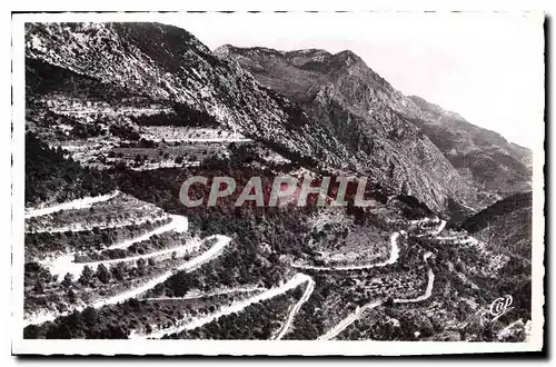 Cartes postales Sospel Route de Menton les lacets de Castillon